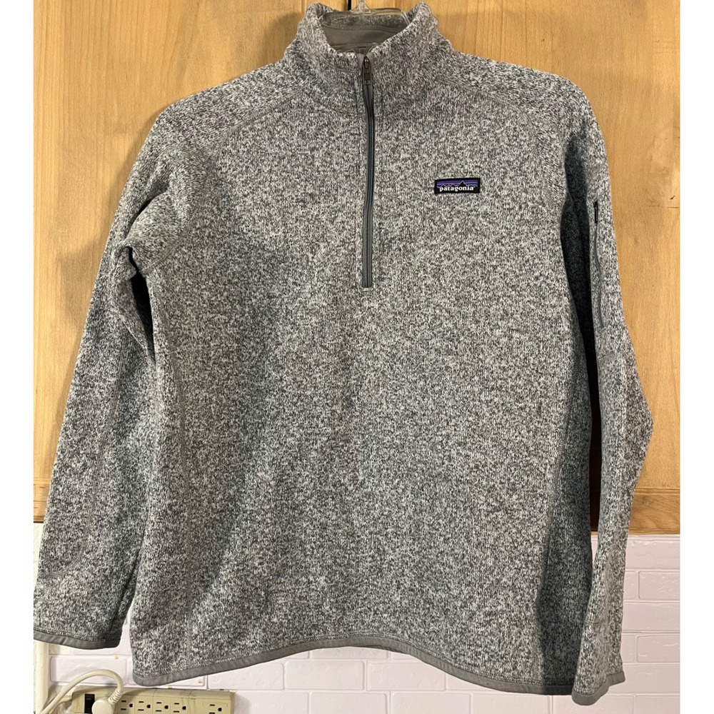 Patagonia Better Sweater Pullover Mens XL Grey 1/4 Zip Fleece Jacket